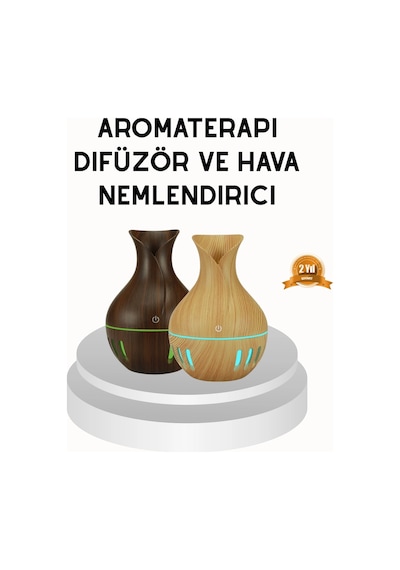 Ahşap Desenli 130 Ml Aromaterapi Difüzör Sessiz Ve Usb Bağlantılı