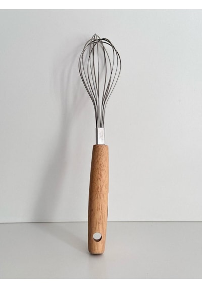 25cm Ahşap Saplı Çelik Çırpıcı Yumurta Ve Sos Çırpıcı, Mutfak Çırpıcısı, Çırpma Teli Çelik Diğer