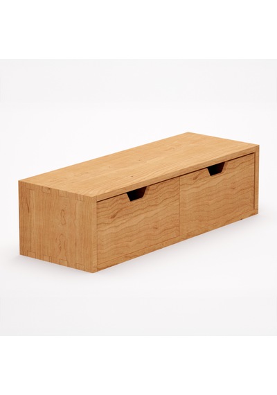 Desna Tek Katlı İki Çekmeceli Mini Dolap 34 Cm Uzunluk X 12.1 Cm Genişlik X 9.6 Cm Woodsaka Doğal Ahşap