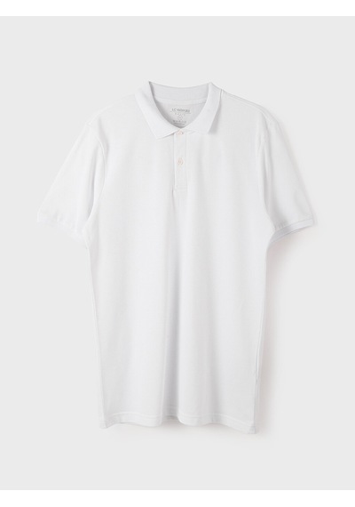 Lcwaıkıkı Classic Beyaz Polo Yaka Kısa Kollu Pike Erkek Tişört