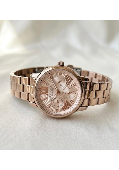 Ferrucci Fc53479 Multifonksiyonlu Çelik Kordon Ve Kasa Kadın Kol Saati+bileklik Hediye Rose Gold