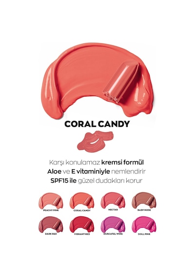 Color Trend Kiss Creamy Ruj Coral Candy Diğer