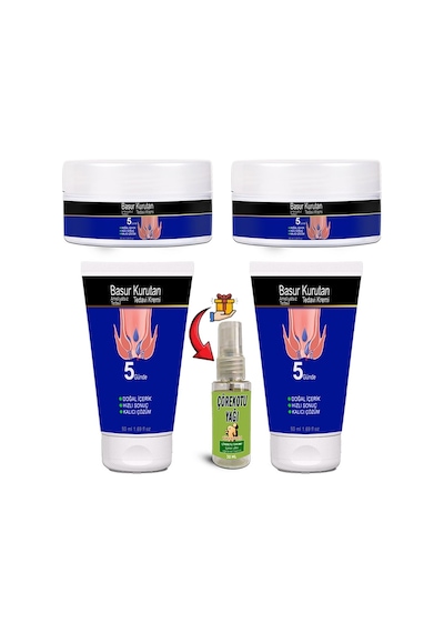 Basurkurutan 2şerli Set E Vitaminli Aslanpençesi Kestane Hellebore Çiçek Esktarları 50 Ml Tüp&kavanoz + Yağı