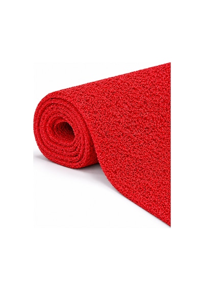 Hortumtech Kıvırcık Paspas Kir Tutucu Pvc Kapı Önü İç Dış Mekan Eko 12 Mm - Kırmızı 100 X 200 Cm