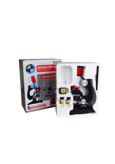 Microscope mikroskop öğrenci seti 21cmx7,5cmx12cm  LED 100X, 40