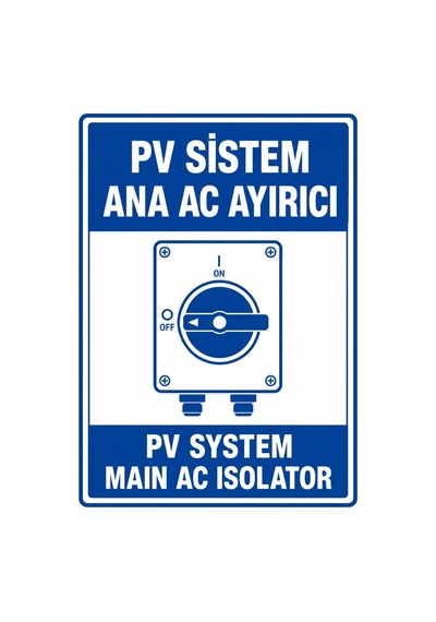 Pv Sistem Ana Ac Ayırıcı 35x50cm Pvc Isg Levha