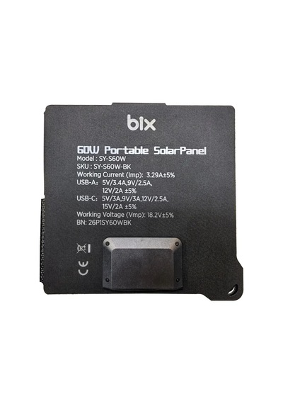 Tr 60w Katlanabilir Taşınabilir Solar Şarj Paneli Ip67 Suya Dayanıklı Usb-a Usb-c Ve Dc Çıkışlı Power Station