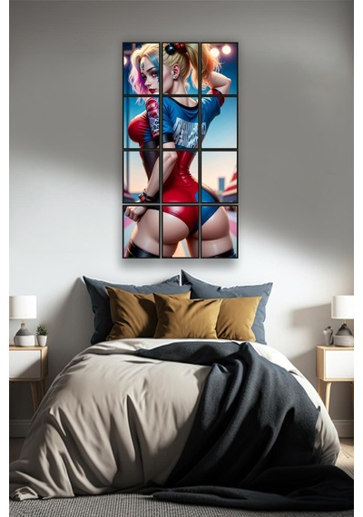 12 Parça Renkli Harley Quinn Çerçeve Görünümlü Mdf Tablo Duvar Süsü Hediyelik Eşya 45cm X 85cm Renkli - 602519001 Renkli 12 Parça Renkli Harley Quinn Çerçeve Görünümlü Mdf Tablo Duvar Süsü Hediyelik Eşya 45cm X 85cm Renkli - 602519001 Renkli