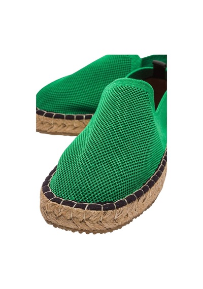Unisex El Yapımı Triko Espadril Yeşil-yeşil Yeşil