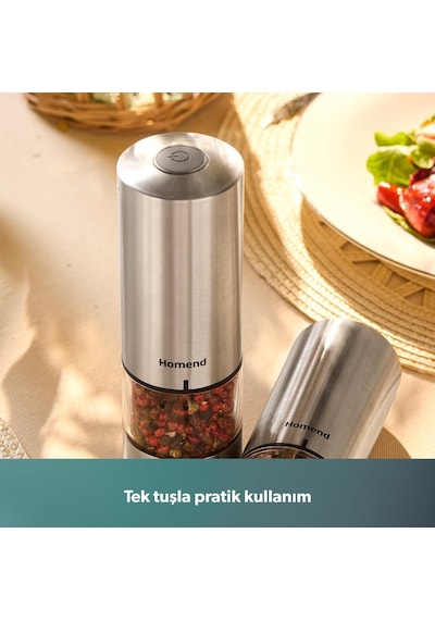 Jumbo X Homend Grindgo 6003h Şarjlı Baharat Değirmen Seti Genel
