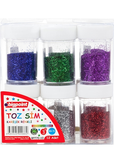 Bigpoint Toz Sim Karışık Renkli 8 Gram 12'Li Kutu