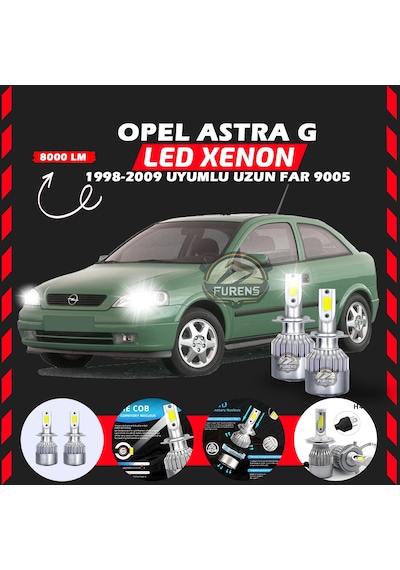 Opel Astra G 1998-2009 Uzun Far Uyumlu Şimşek Etkili Led Xenon Performance Series H9005