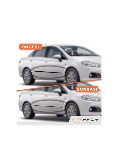 intakrom Fiat Linea Krom Yan Kapı Çıtası 4 Parça 2012 ve Üzeri