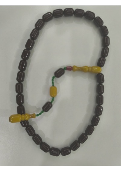 Zeyzun Usta İmzalı Sıkma Kehribar Tespih 9x13 Mm Kapsül Kesim 15412568