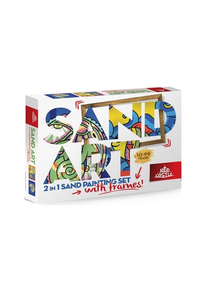 Sand Art, Yetişkin Kum Boyama Aktivite Seti 2in1 Çerçeveli Balık Ve Iguana