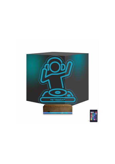 Luvivia Dj Mixer Kişiye Özel 3d Lamba - Masa Gece Lambası Şeffaf