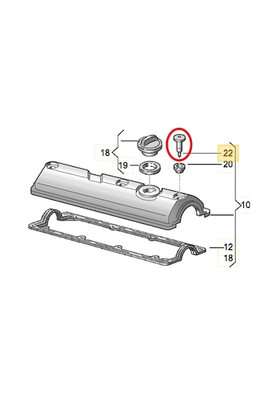 Seat Cordoba 2000-2002 1.6 Alm Külbütör Kapak Cıvatası 030103531d