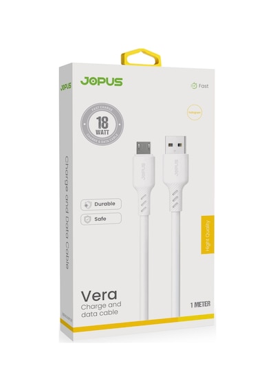 Jopus Micro Usb 18w Hızlı Şarj Kablosu, Samsung Ve Android Uyumlu Uzun Ömürlü 1 Metre Jo-dk11
