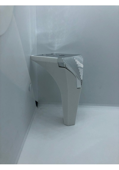 PLASTİK,VENEDİK 15 CM BEYAZ-KROM KOLTUK,BAZA,MOBİLYA AYAĞI (4 ADT