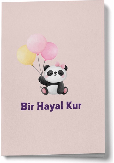 Panda Serisi - Bir Hayal Kur Mini Defter Çok Renkli