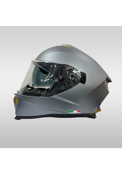 Sway 865 Solid Double Visor Kapalı Motosiklet Kaskı Mat Gri