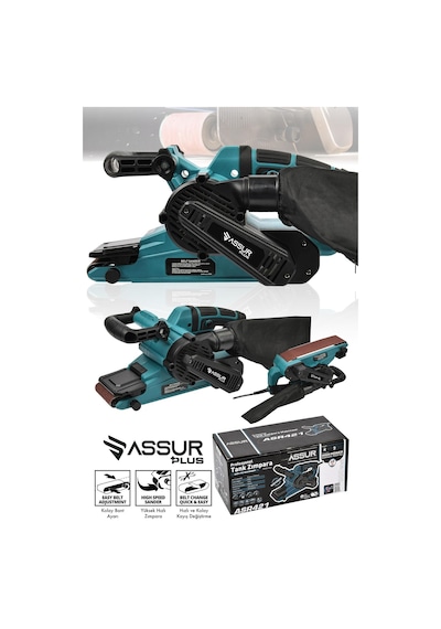 Assur Plus 900W Elektrikli Vakumlu Tozsuz Cila Özellikli Tank Zımpara Makinesi - 2849
