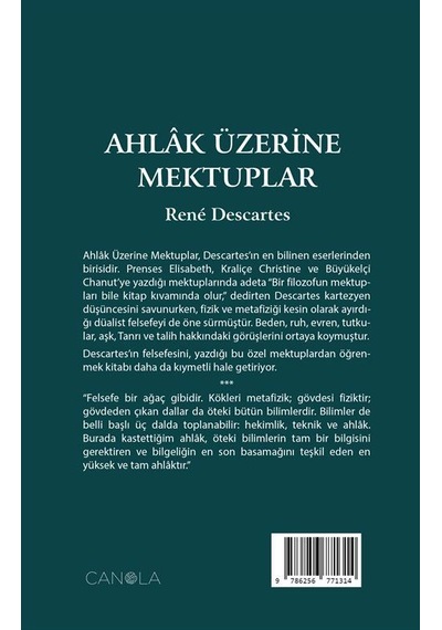 Ahlak Üzerine Mektuplar / Rene Descartes