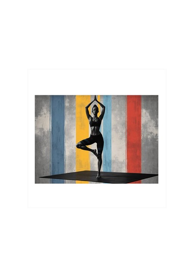 Yoga Ve Denge Figürü Mdf Tablo