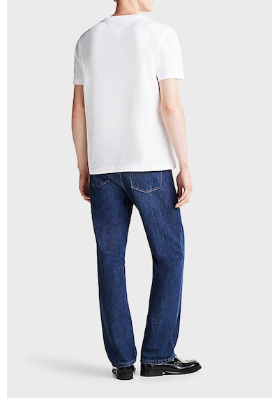 Tommy Hilfiger Erkek T Shirt Mw0mw37267 Ybr Beyaz Beyaz