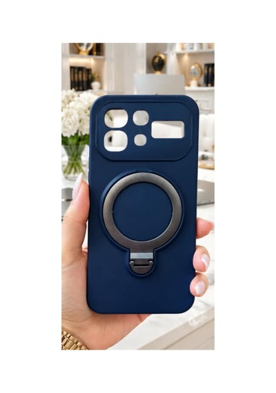 İnfinix Note 60 İle Uyumlu 360 Derece Dönebilen Kalın Metal Magsafe Halka Stantlı İçi Kadife Korumalı Ultra Lüx Premium Silikon Kılıf Lacivert İnfinix Note 60 İle Uyumlu 360 Derece Dönebilen Kalın Metal Magsafe Halka Stantlı İçi Kadife Korumalı Ultra Lüx Premium Silikon Kılıf Lacivert