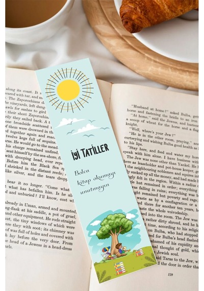 Öğrenci Kitap Ayracı İyi Tatiller Temalı / 5-17 Cm. 30 Adet