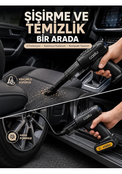 Kablosuz Hava Pompası Ve Vakumlu El Süpürgesi 1