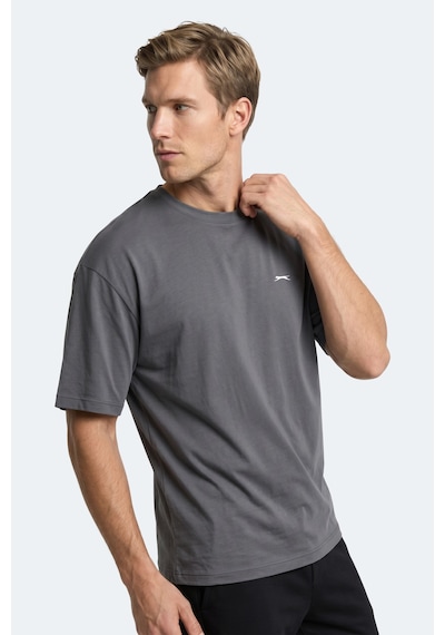 Slazenger Keane Erkek Oversıze Gri Tişört