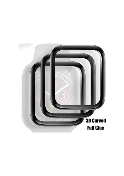Watch 38mm Mkst 3d Full Yapışkanlı Cam Ekran Koruyucu - Siyah
