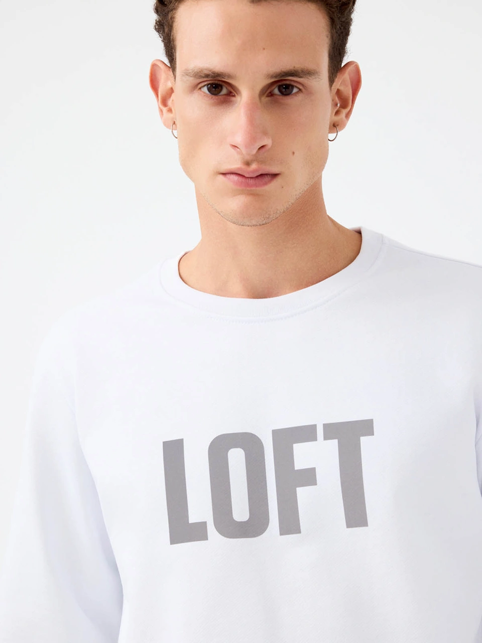Loft Regular Fit Beyaz Erkek Sweatshirt Lf2041134 Beyaz