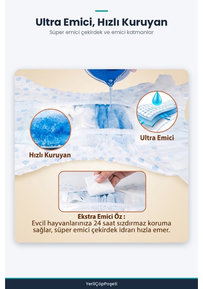 Xxsmall Beden Evcil Hayvan Külot Bez - Ultra Emici - Hızlı Kuruyan