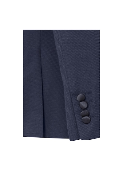 Süvari Lacivert Slim Fit Armürlü Sivri Yaka 6 Drop Smokin & Damatlık
