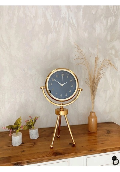 Gold Metal Mini Tripod Tokyo Masa Saati 45 26 Cm Çok Renkli