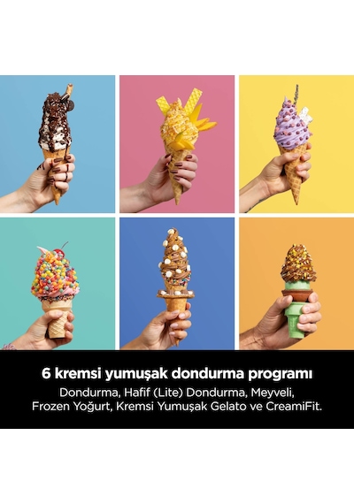 Ninja Swirl By Creami Soft Serve Dondurma Makinesi 13 Programlı Frozen Yoğurt Sorbe Milkshake Ev Tipi Soğuk Tatlı Cihazı 800 W Premium