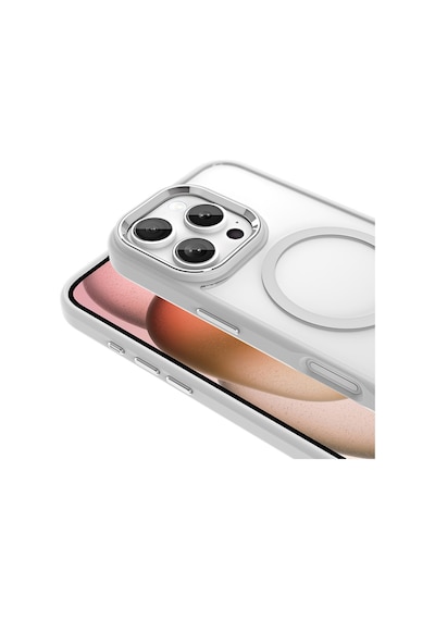 Apple iPhone Uyumlu 16 Pro Kılıf Magsafe Şeffaf Arka Yüz Kamera Yükseltili Silikon Pazarplus Rose Gold