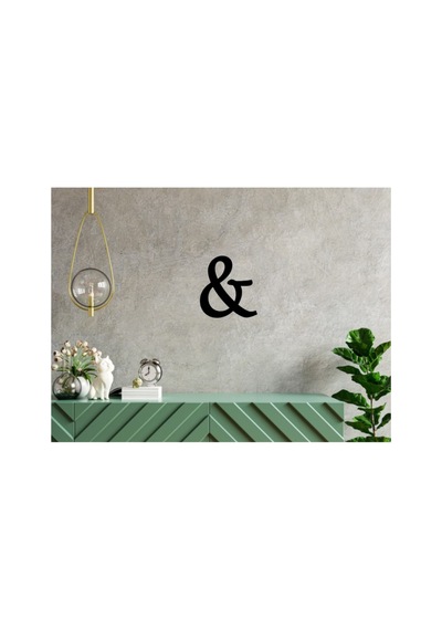 Siyah Ahşap Çiçek Işlemeli & Duvar Dekoru 30 Cm Mdf Tablo