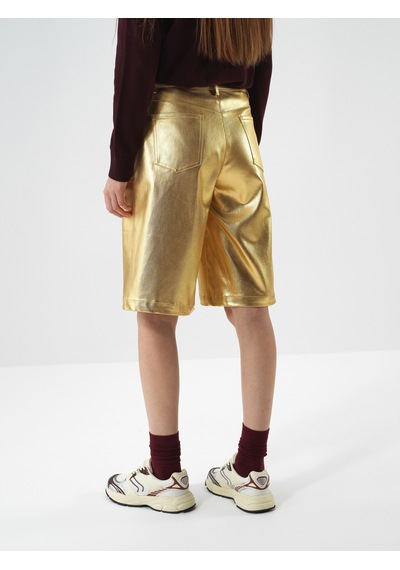 Xint Gold Pamuk Dokulu Oversize Şort 275451