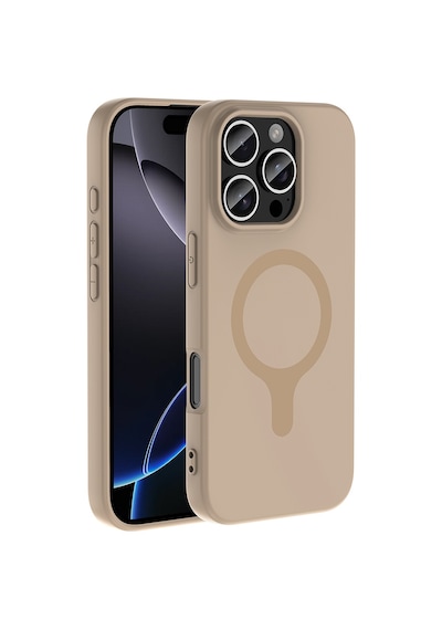 Maks Technology iPhone Uyumlu 16 Pro Kılıf M-safe Şarj Özellikli Mkst Aris Silikon Kapak - Lila