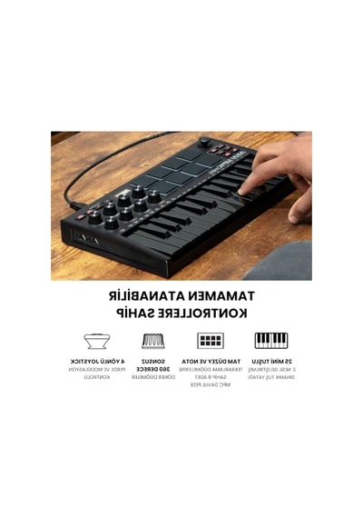 2As 25 Mini Tuşlu Usb Mıdı Klavye, Arkadan Aydınlatmalı 8 Bateri Pedi Ve Müzik Yazılımı Açık Antrasit 2As 25 Mini Tuşlu Usb Mıdı Klavye, Arkadan Aydınlatmalı 8 Bateri Pedi Ve Müzik Yazılımı Açık Antrasit