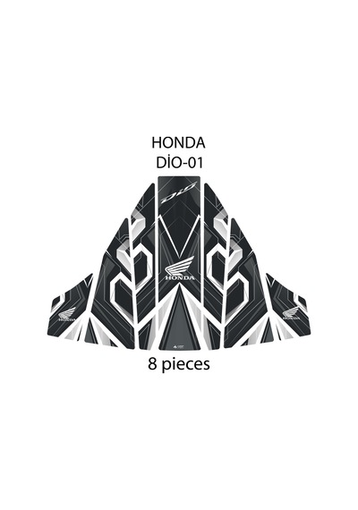 Honda Dio İle Uyumlu Renkli Tank Pad Gc22-1 Çok Renkli