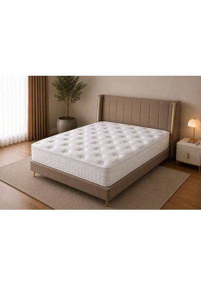 Starline Plus Fermuarlı Pedli Ultra Full Ortopedik Yaylı Yatak 30 Cm Tek Ve Çift Kişilik Beyaz