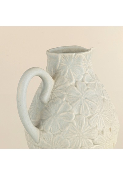Flowers Sürahi 19x16cm Açık Gri