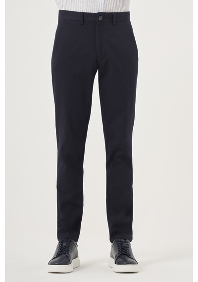 Morven Erkek Lacivert Yazlık Pamuk Yan Cep Slim Fit Chino Pantolon 25ys003011200 Lacivert