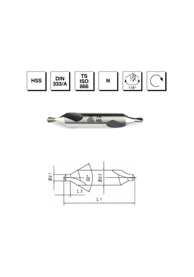 Mte Makina Takım 8 Mm Hss Dın 333 / A Punta Matkap Ucu - Form A - B00010010800