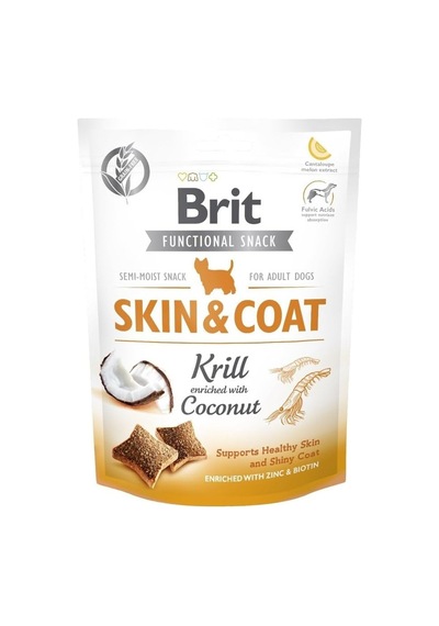 Brit Care Functional Snack, Parlak Tüyler Ve Zindelik Cilt İçin, Tahılsız, Kril Ve Hindistan Cevizli, Fonksiyonel Y